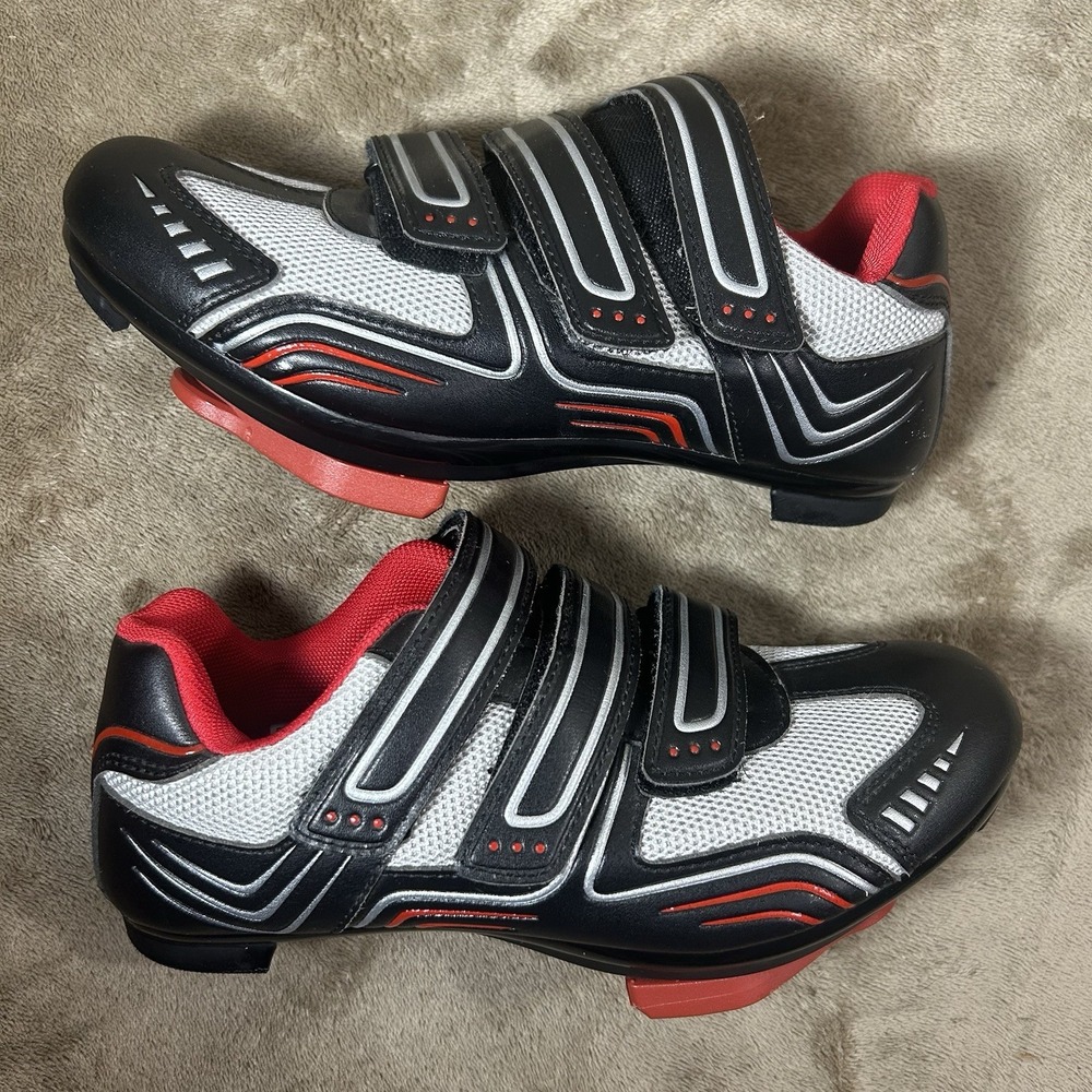 DIYJTS Cycling Shoes EUR 36 US 4 Black Red Peloton Compatible Look Delta Cleats